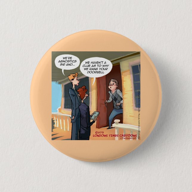 Agnostische Missionare Funny Button (Vorderseite)