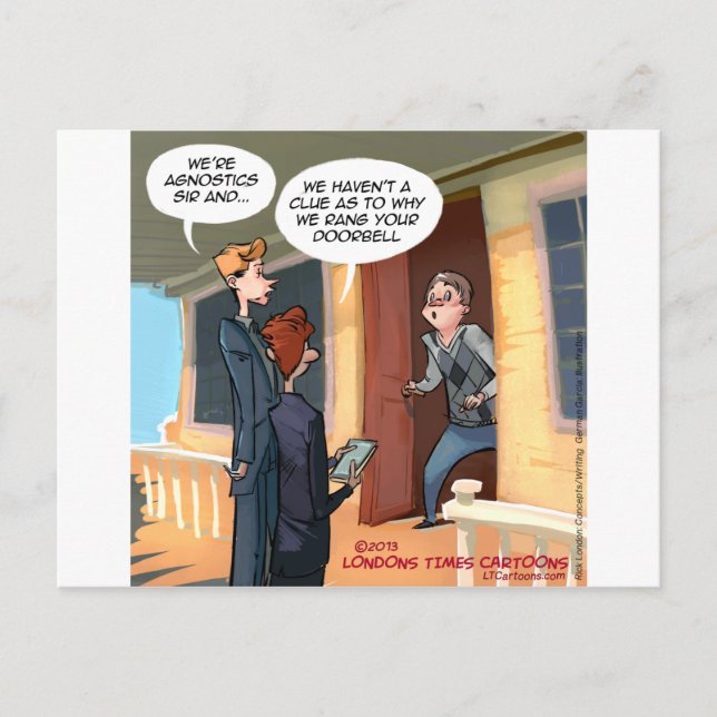 Agnostische Missionare Funny Postkarte (Vorderseite)