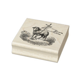 Agnus Dei / Christliches Pascal Lamb (Wolken) Gummistempel