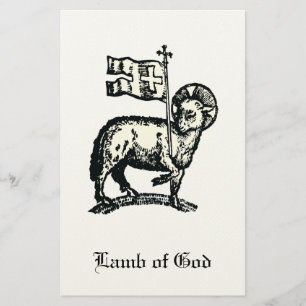 Agnus Dei Das Osterlamm Gottes Fine Art Briefpapier