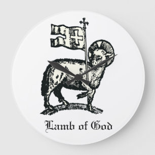 Agnus Dei Das Osterramm Gottes Feine Kunst Große Wanduhr
