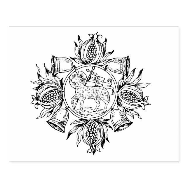 Agnus Dei Lamb Gottes Religiös Gummistempel (Prägung)
