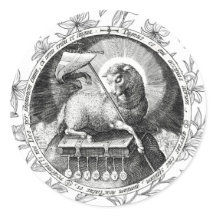 Agnus Dei Lamm Gottes Rund Aufkleber 
