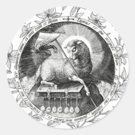 Agnus Dei Lamm Gottes Rund Aufkleber 