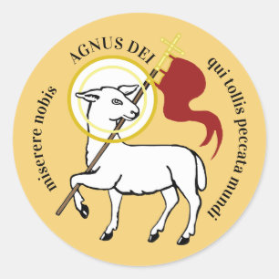 Agnus Dei  Runder Aufkleber