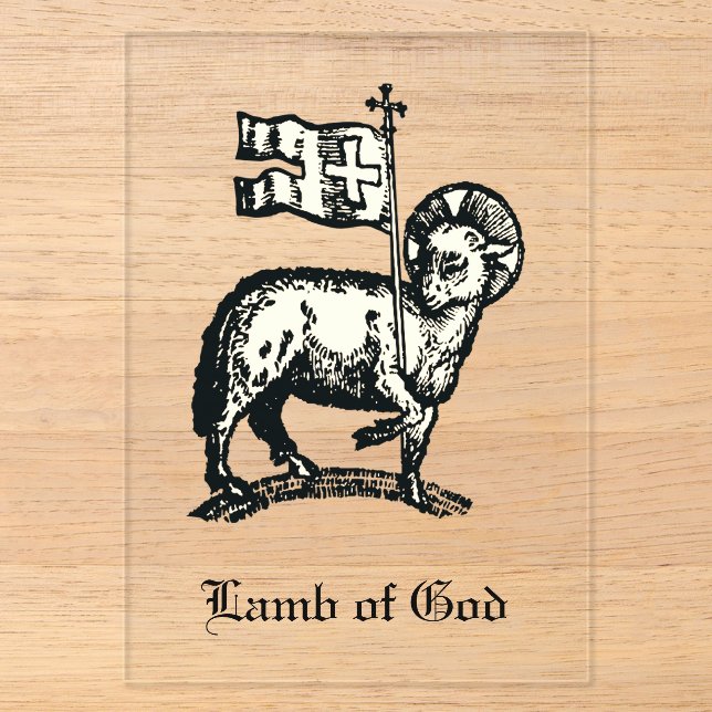 Agnus Dei The Paschal Lamb of God Fine Art  Acryleinladungen (Vorderseite)