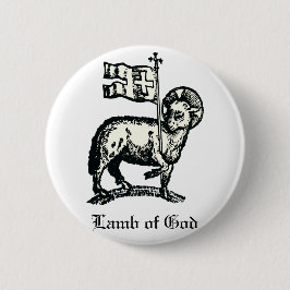 Agnus Dei The Paschal Lamb of God Fine Art  Button