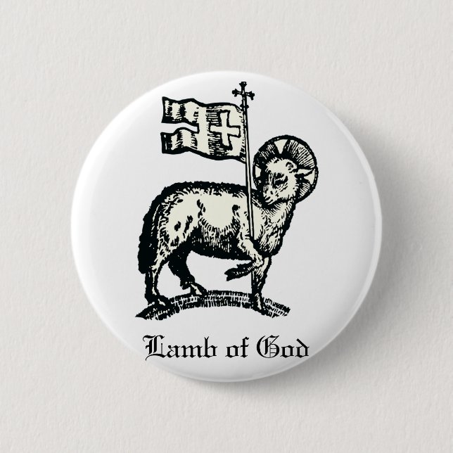 Agnus Dei The Paschal Lamb of God Fine Art  Button (Vorderseite)