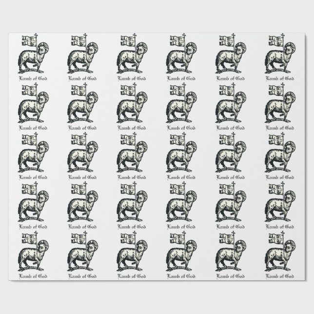 Agnus Dei The Paschal Lamb of God Fine Art  Geschenkpapier (Flach)