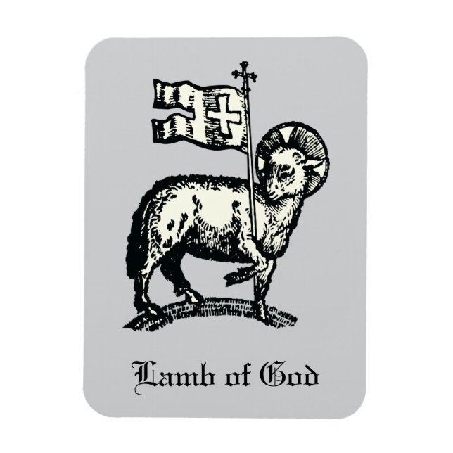 Agnus Dei The Paschal Lamb of God Fine Art  Magnet (Vertikal)