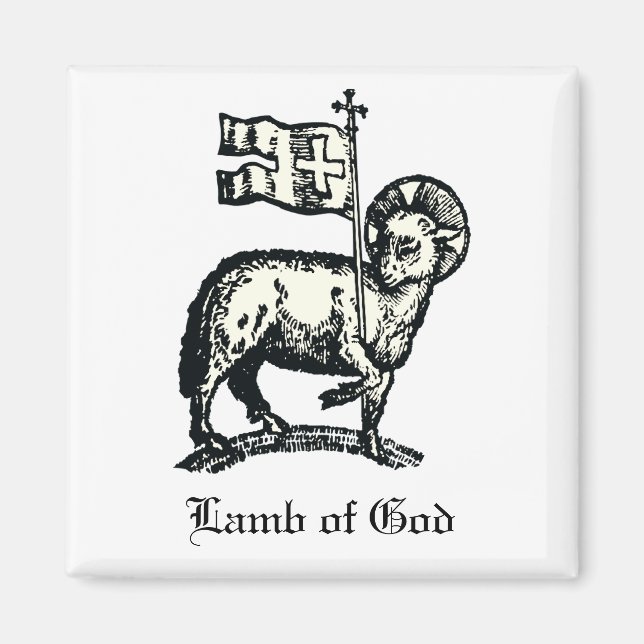 Agnus Dei The Paschal Lamb of God Fine Art  Magnet (Vorne)