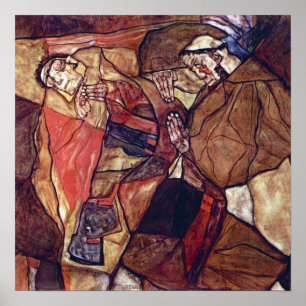 Agonie, der Todekampf von Egon Schiele Poster