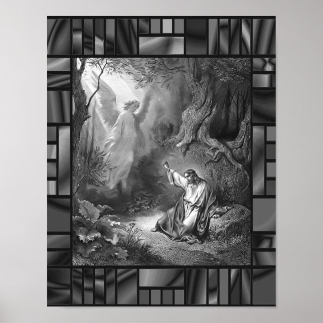 Agonie im Garten Dore Jesus und Angel Poster (Vorne)