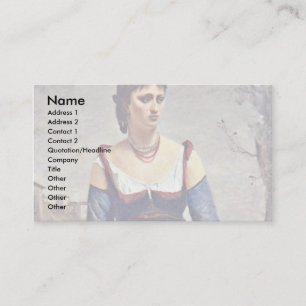 Agostina Die Italienerin von Corot Jean-Baptiste-C Visitenkarte