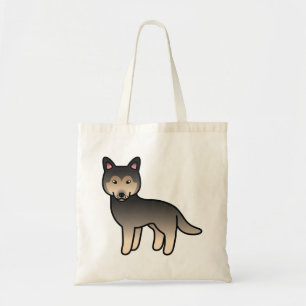 Agouti Cartoon Siberian Husky Dog Tragetasche