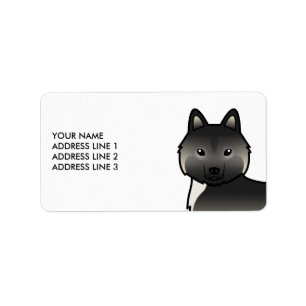 Agouti Husky sibérien & étiquette de texte personn