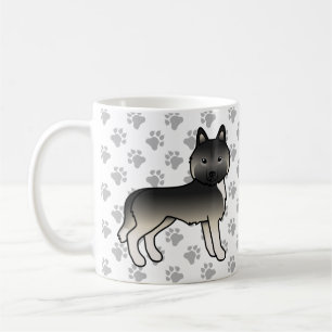 Agouti Siberian Husky Cartoon Dog & Paws Kaffeetasse