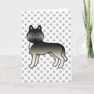 Agouti Siberian Husky Niedlich Cartoon Dog Karte