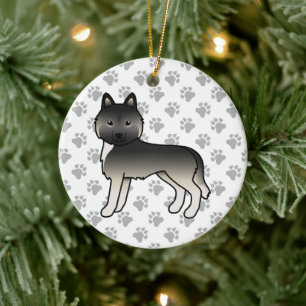 Agouti Siberian Husky Niedlich Cartoon Dog Keramik Ornament