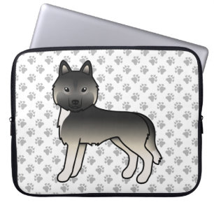 Agouti Sibirischer Husky Süßer Cartoon-Hund Laptopschutzhülle