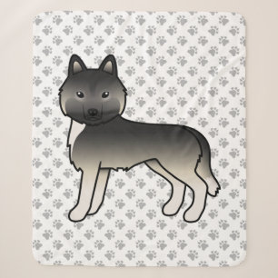 Agouti Sibirischer Husky Süßer Cartoon-Hund Sherpadecke