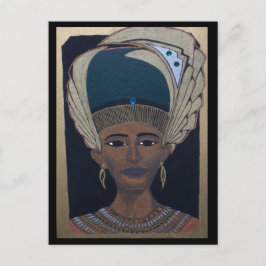 ÄGPTISCHE QUEEN AUF DER HOLZPOSTKARTE POSTKARTE