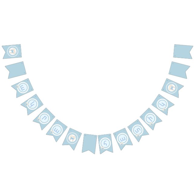 Agra Hadig-Blue Armenian letters Wimpelkette (Alle)