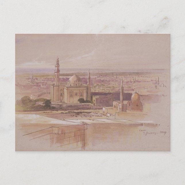 Agra Moschee, Kairo, 1849 Postkarte (Vorderseite)