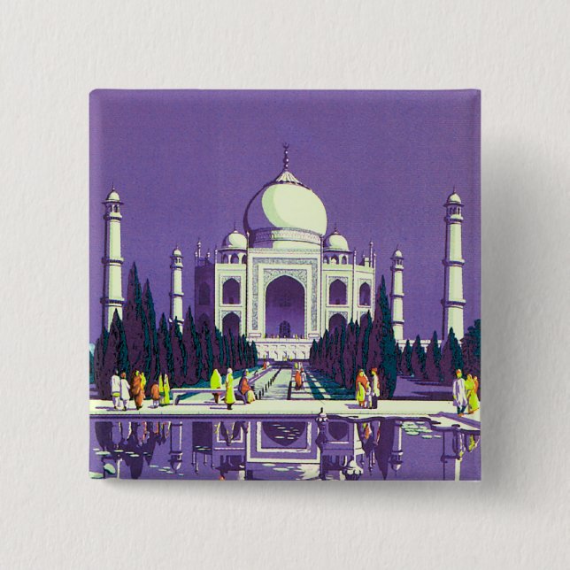 Agra ~ Taj Mahal Button (Vorderseite)