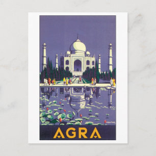 Agra Vintage Travel Poster Postkarte