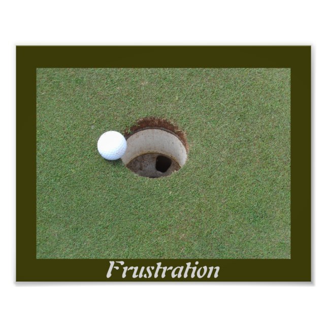Agrandissement de la photo de frustration du golf. (Devant)