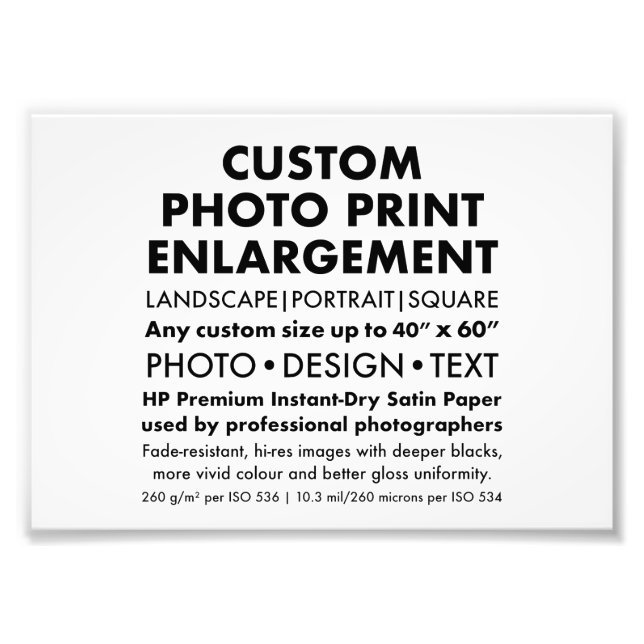 Agrandissement photo paysager de 7 po x 5 po perso (Devant)