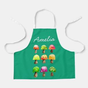 Agréable tablier de champignons colorés