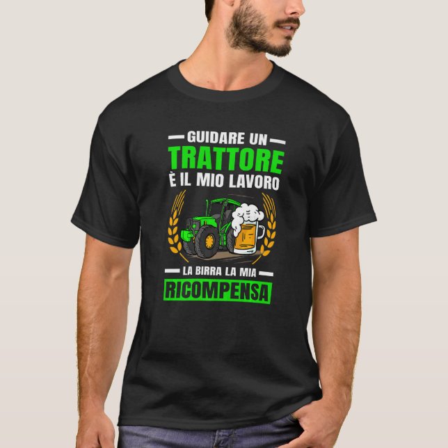 Agriculture Beer My Tractor Reward Premium T-Shirt (Vorderseite)