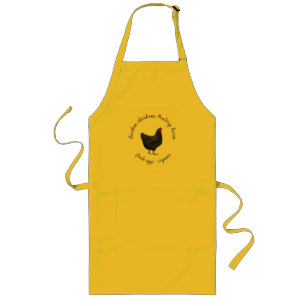 Agritourisme de poulet jaune noir long tablier