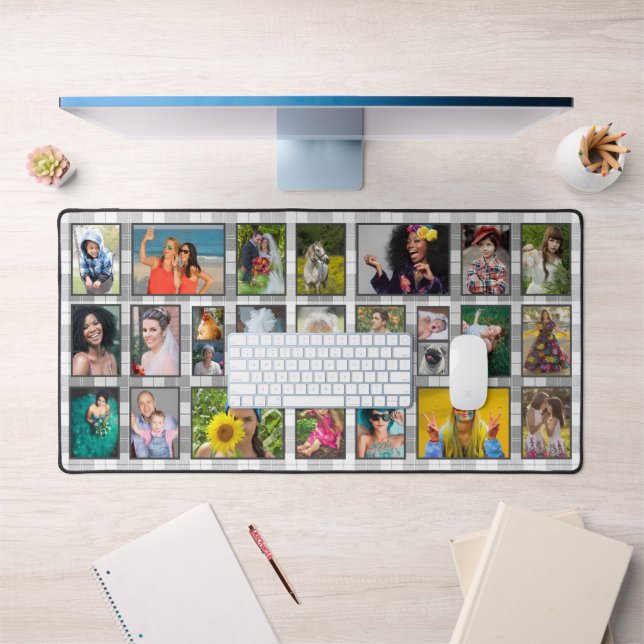 Agritourisme Gris Plaid Facile 25 Photo Collage pe (Bureau 1)