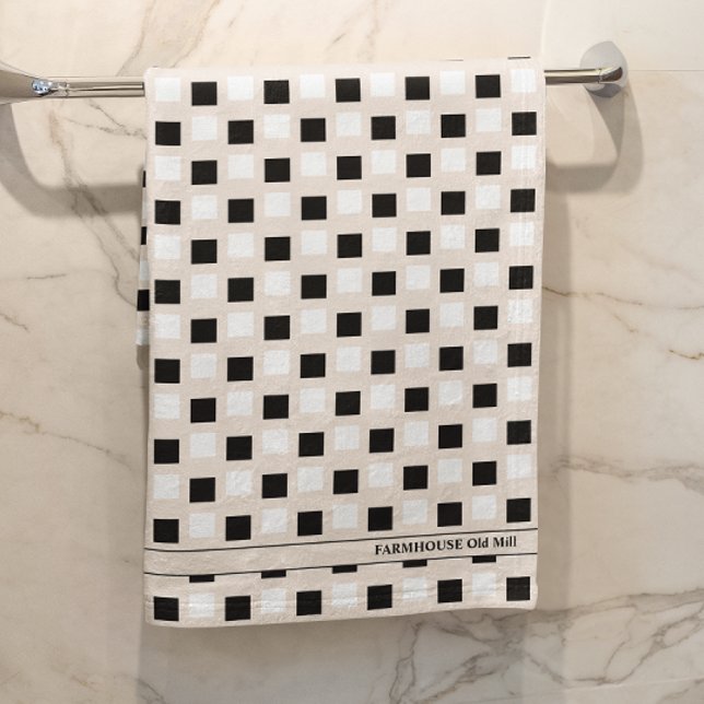 Agritourisme moderne Beige Black Serviette Ensembl (Créateur téléchargé)