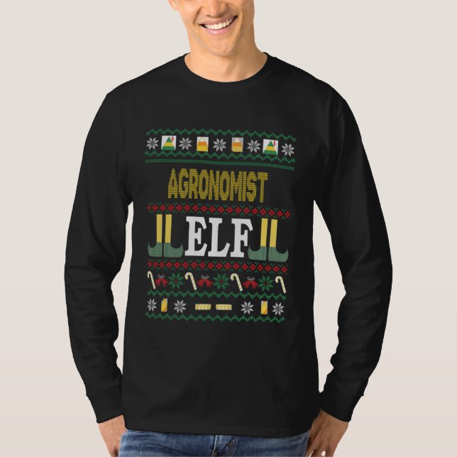 Agronomist Elf  Christmas T-Shirt (Vorderseite)