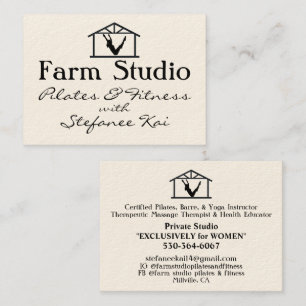 Agrostudio Pilates & Fitness Yoga Visitenkarte