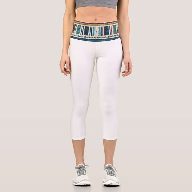 “AGUA BAND / WHITE” High-Waisted Capris  (Vorderseite)