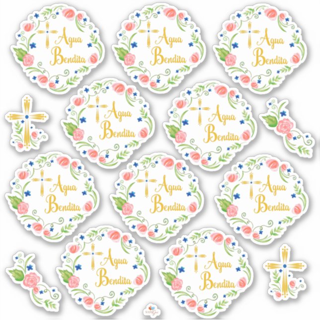 Agua Bendita Aufkleber (Vorderseite)
