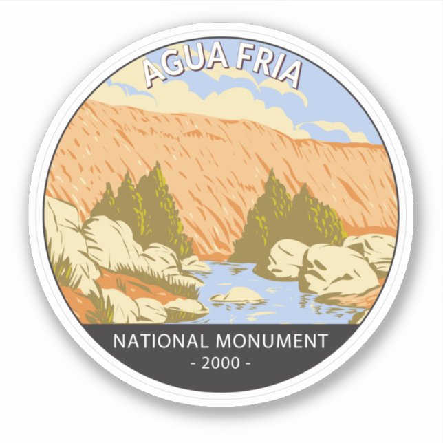 Agua Fria National Monument Badger Springs Canyon Aufkleber (Vorderseite)