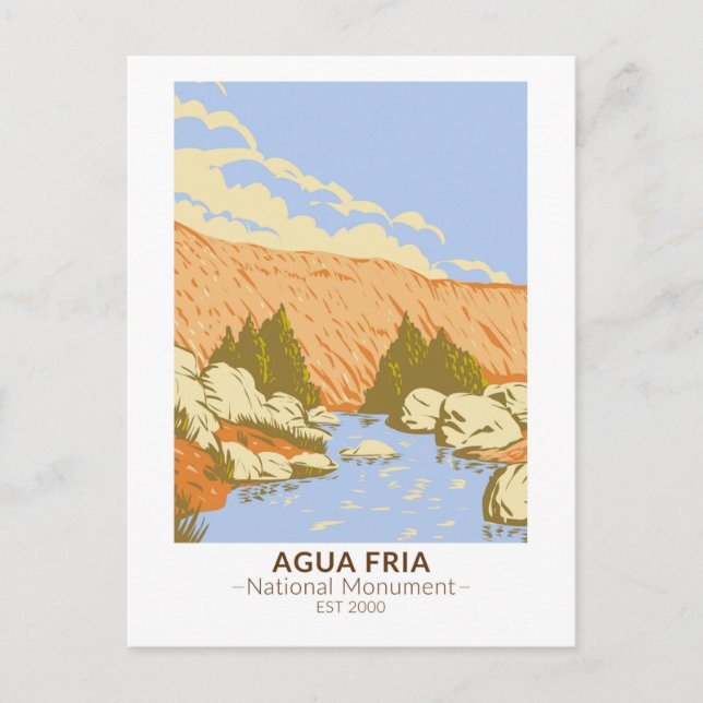 Agua Fria National Monument Badger Springs Canyon Postkarte (Vorderseite)