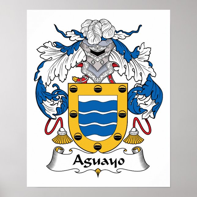 Aguayo Familienwappen Poster (Vorne)