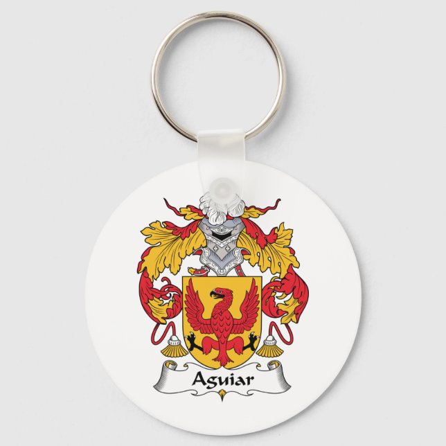 Aguiar Familienwappen Schlüsselanhänger (Vorderseite)