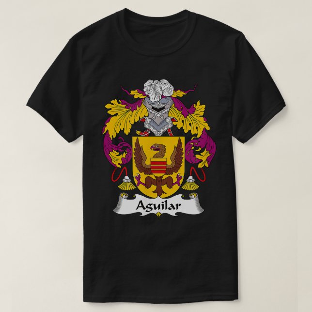 Aguilar Coat of Arms Familienwappen T-Shirt (Design vorne)