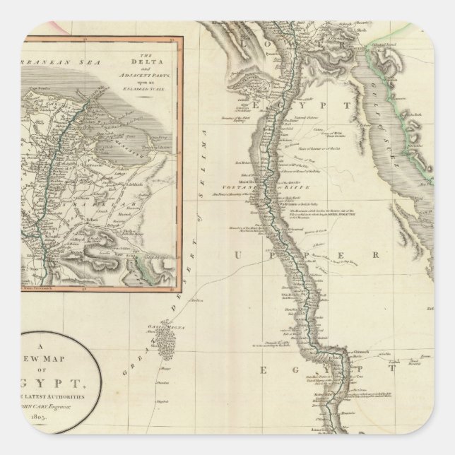 Ägypten 8 quadratischer aufkleber (Vorderseite)