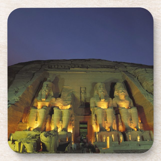 Ägypten, Abu Simbel, Kolossale Figuren von Ramesse Untersetzer (Vorderseite)