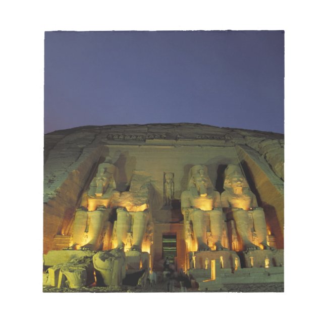 Ägypten, Abu Simbel, Kolossalfiguren von Ramesses Notizblock (Vorderseite)