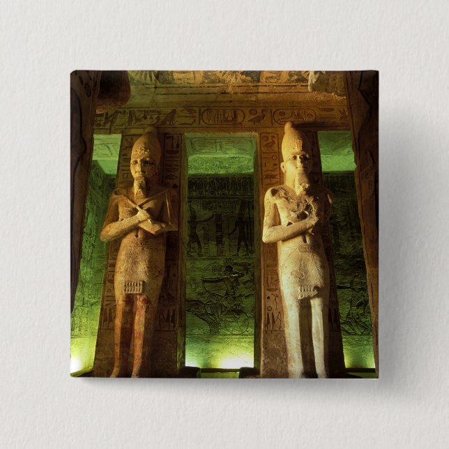 Ägypten, Abu Simbel, Statue Ramesses II, Button (Vorderseite)